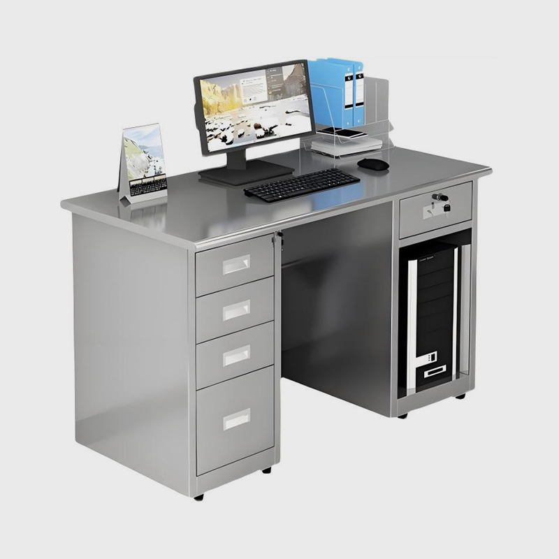 Meja komputer tanpa habuk keluli tahan karat